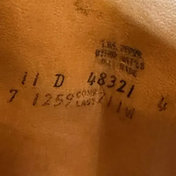 Vintage 70s Frye Campus Boots Womens Orange Leather Stitched High Shaft Sz 11D - Picture 11 of 12